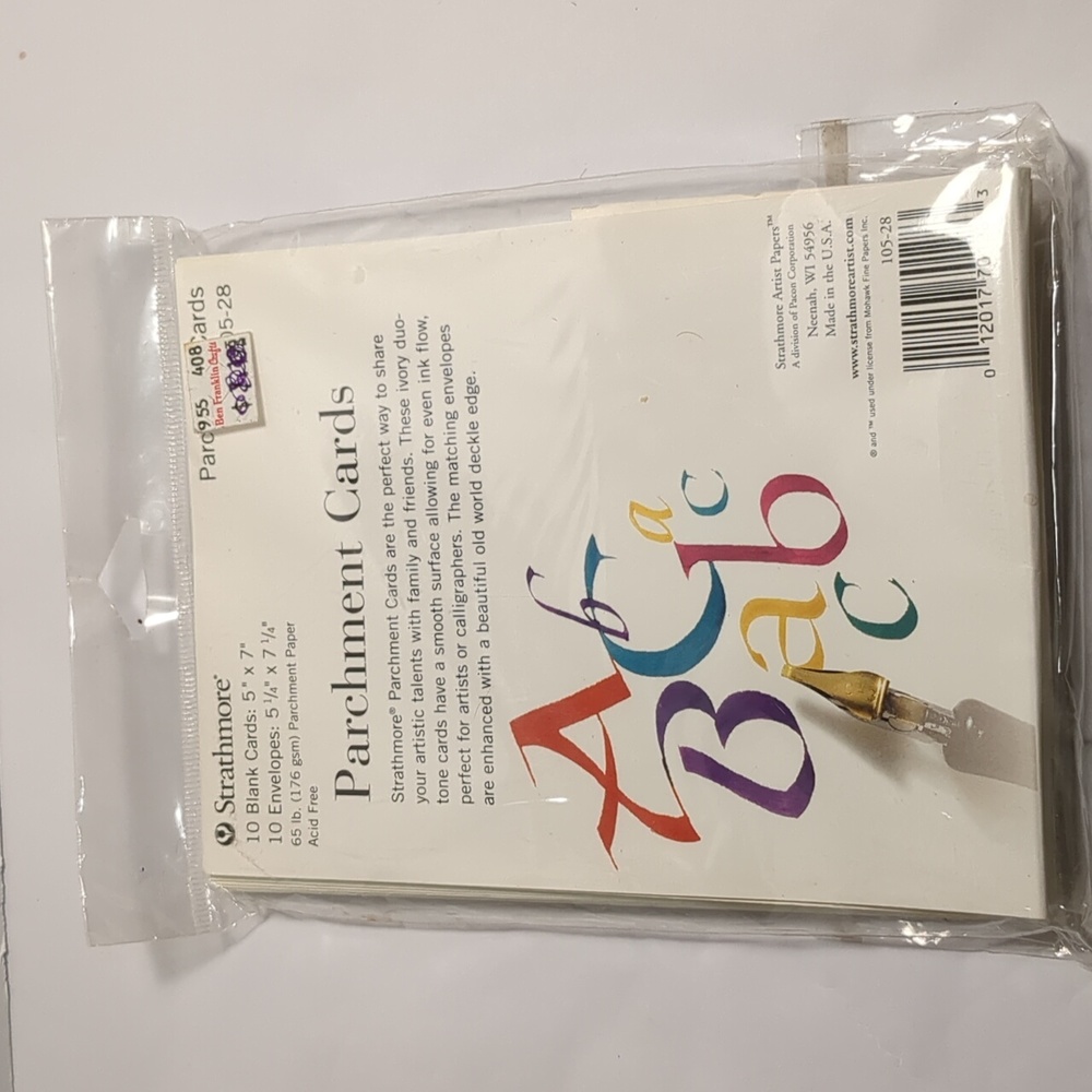 Strathmore Parchment note cards. New. 10 cards with envelopes.
